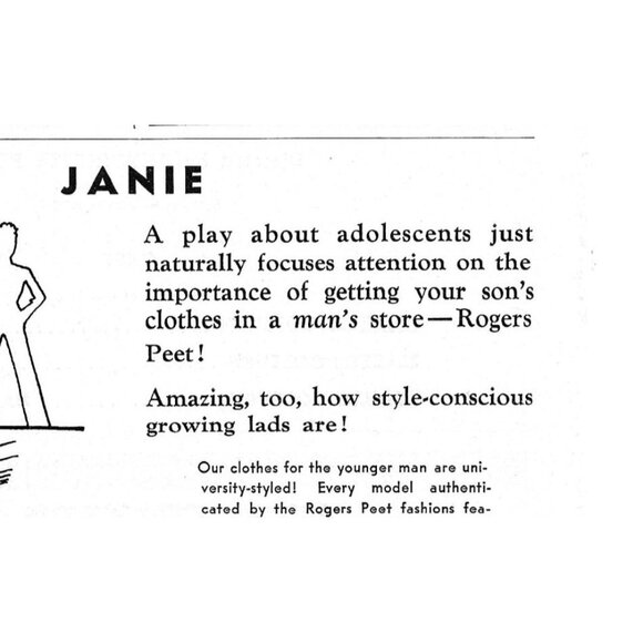 Rogers Peet Company Mens Fashion Clothing New York City 1940s Vintage Print Ad - Picture 2 of 4